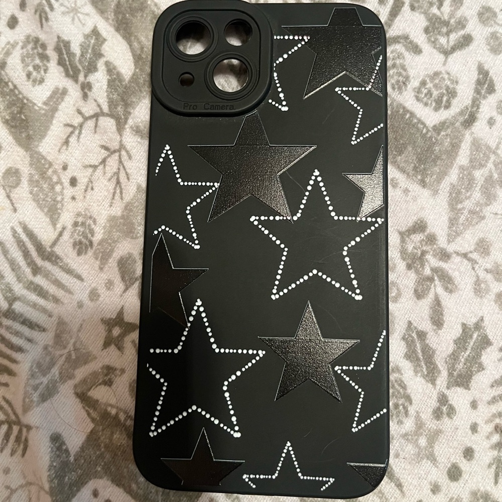 Black star iphone 13 case